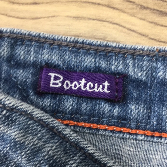 Vigoss Bootcut Jeans Womens 11 Medium Wash‎ Distressed Cotton Denim - Picture 10 of 11